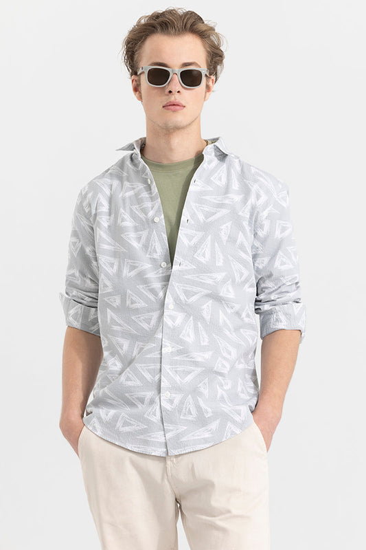 Trigon Grey Seersucker Shirt | Relove