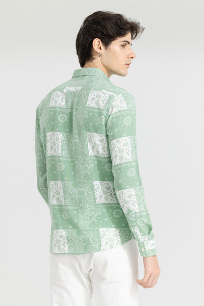 Persian Motif Green Shirt | Relove