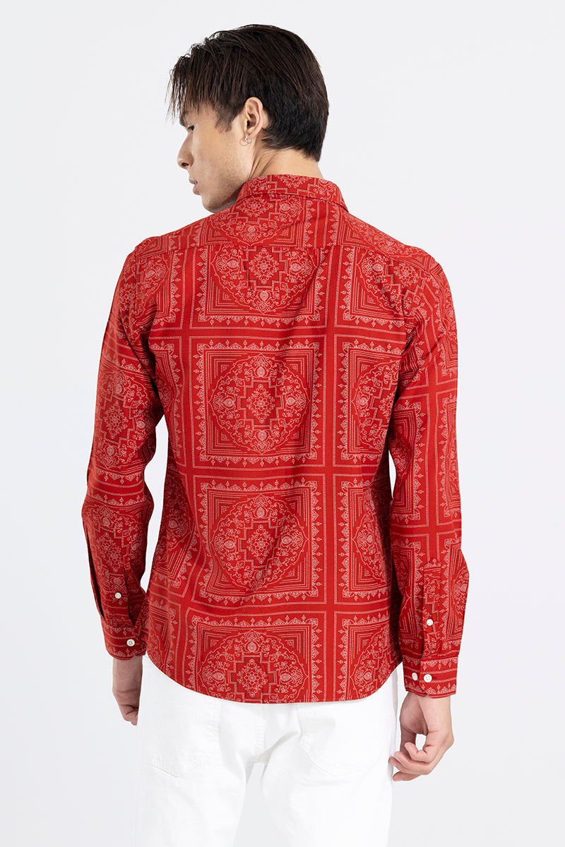 Poetry Paisley Red Shirt | Relove