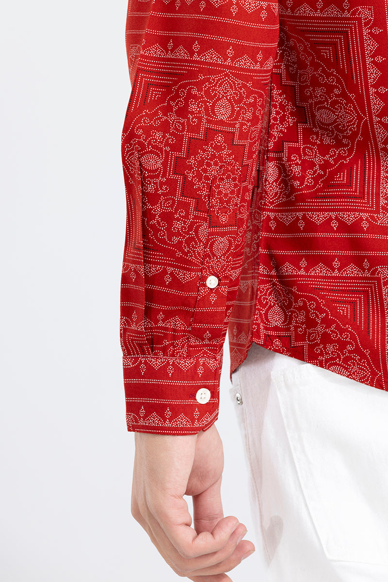 Poetry Paisley Red Shirt | Relove