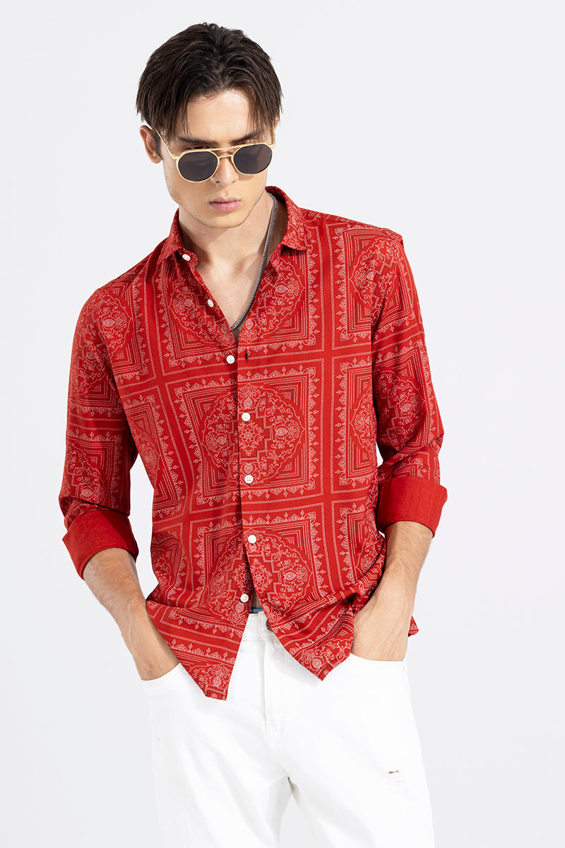 Poetry Paisley Red Shirt | Relove