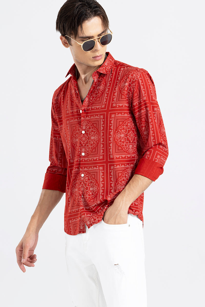 Poetry Paisley Red Shirt | Relove