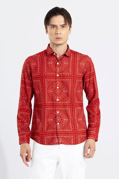 Poetry Paisley Red Shirt | Relove