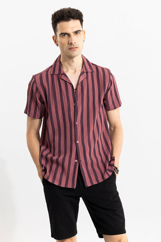 Divine Stripe Purple Seer Sucker Shirt | Relove