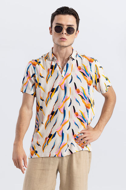 Falling Colour Polo T-Shirt | Relove