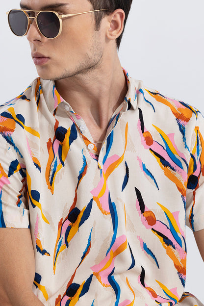 Falling Colour Polo T-Shirt | Relove