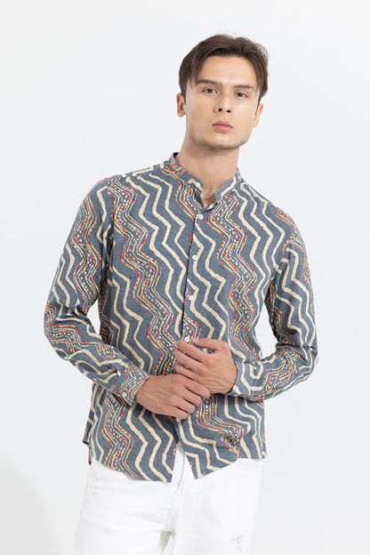 Wave Line Grey Shirt | Relove