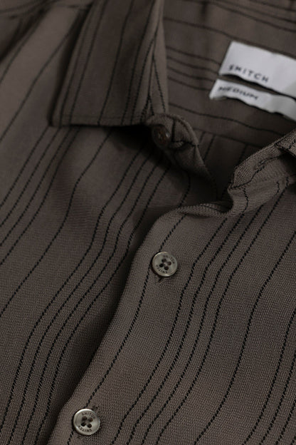 Quartet Grey Stripe Shirt | Relove