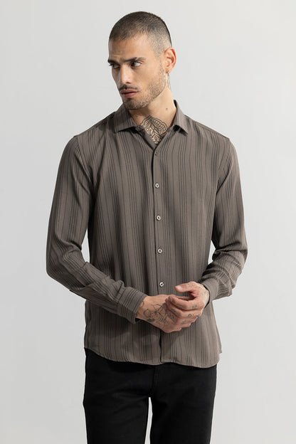 Quartet Grey Stripe Shirt | Relove