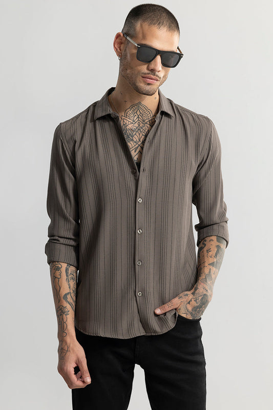 Quartet Grey Stripe Shirt | Relove