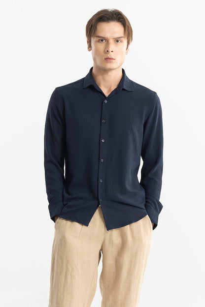 Chagrin Navy Shirt | Relove