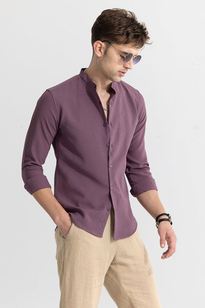 Mandarin Neckline Mauve Shirt | Relove