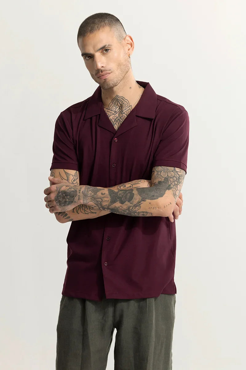 Jenzen Maroon Shirt | Relove