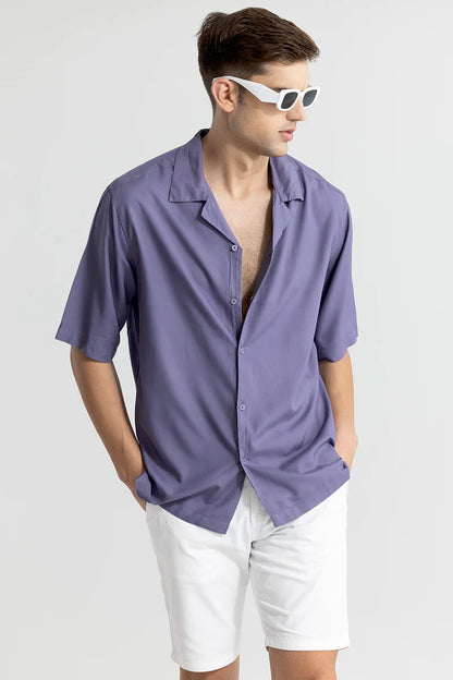 Mateo Purple Oversized Shirt | Relove