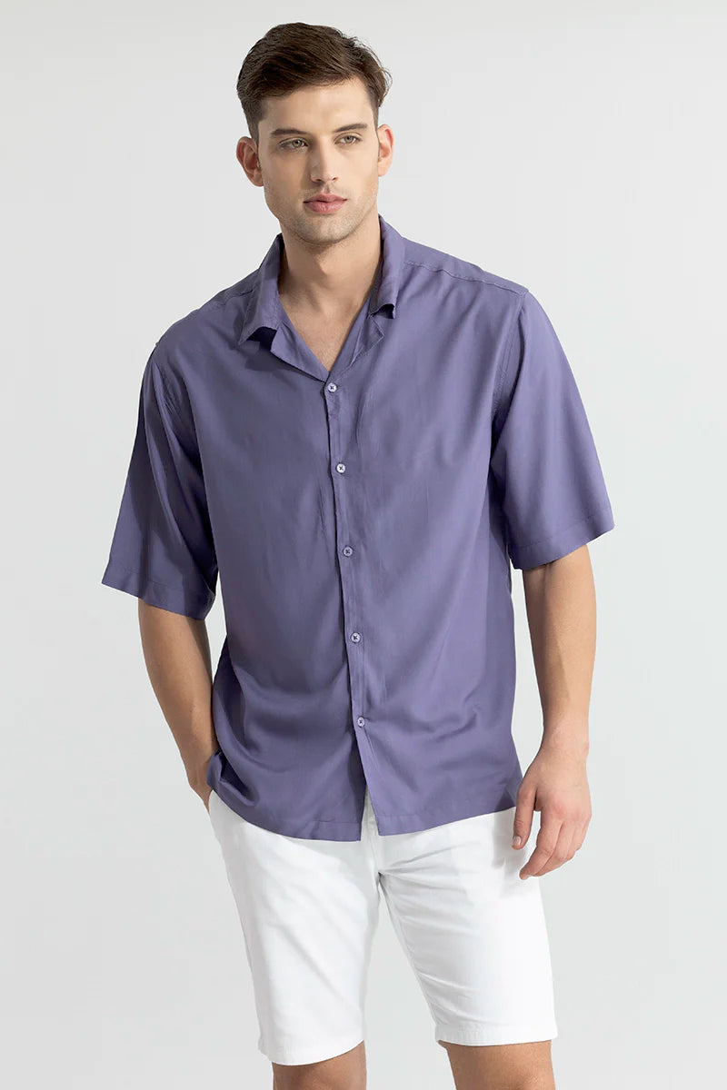 Mateo Purple Oversized Shirt | Relove