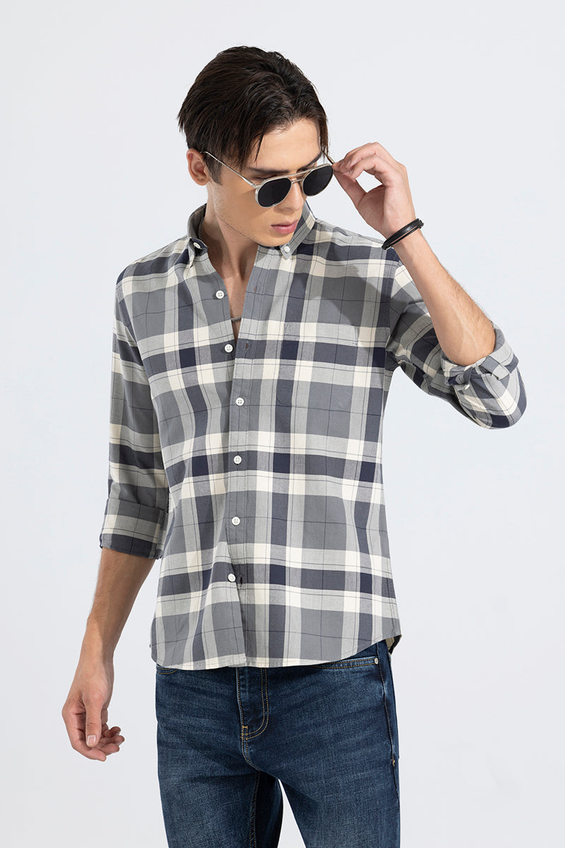 Harbor Check Grey Shirt | Relove