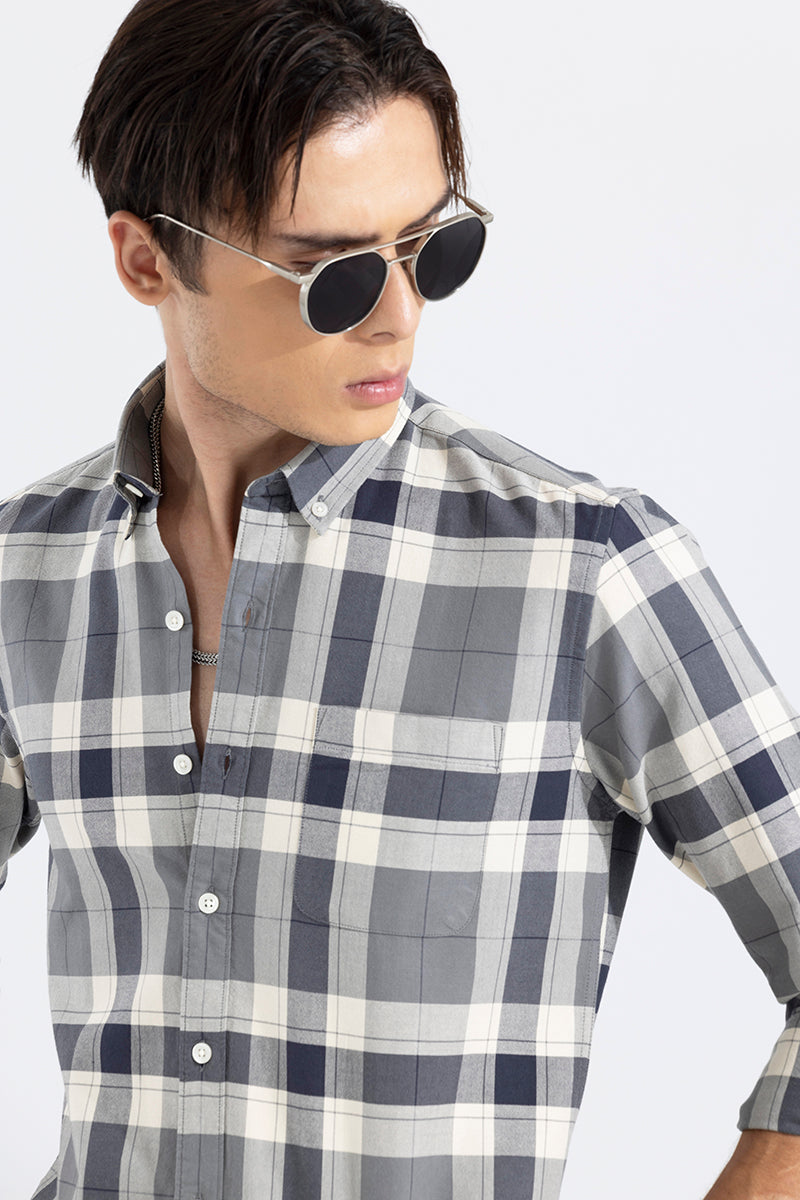 Harbor Check Grey Shirt | Relove