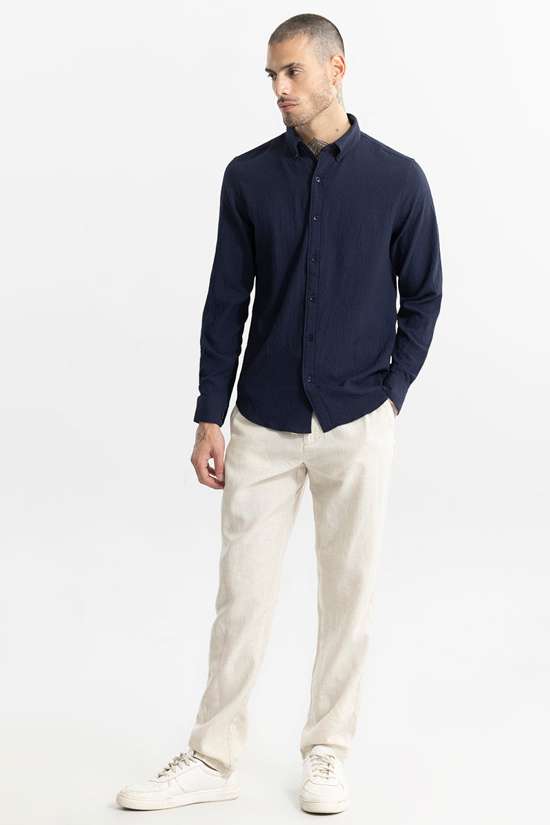 Rufflecrush Navy Shirt | Relove