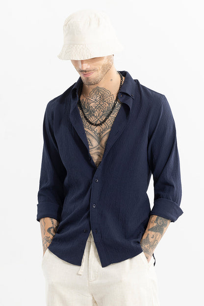 Rufflecrush Navy Shirt | Relove