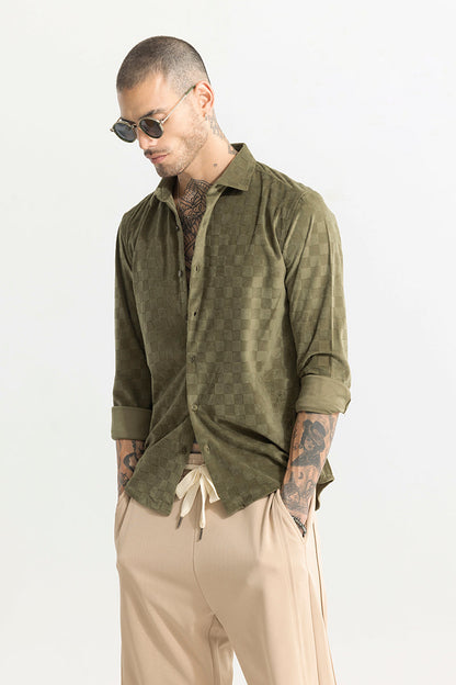 Gridix Olive Shirt | Relove