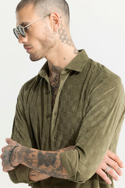 Gridix Olive Shirt | Relove