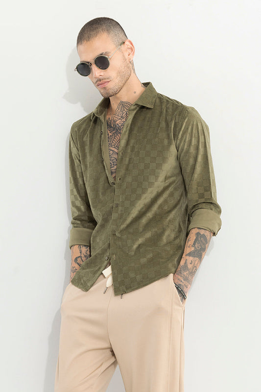 Gridix Olive Shirt | Relove