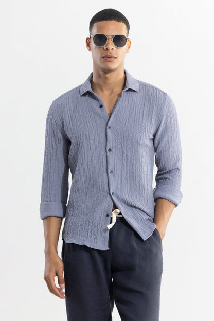 Mash Wrinkle Stone Blue Shirt | Relove