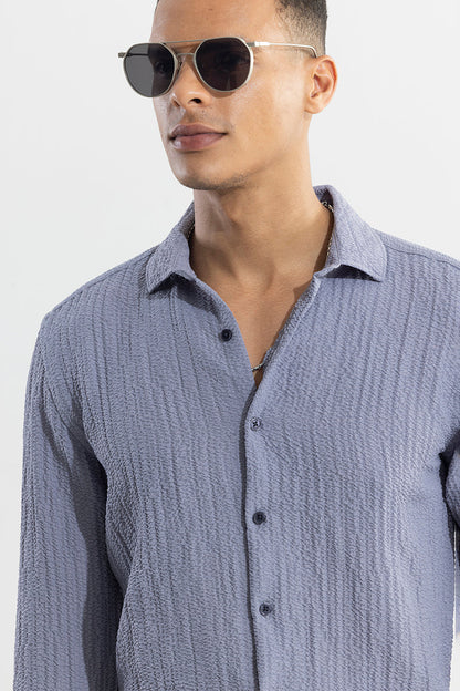 Mash Wrinkle Stone Blue Shirt | Relove