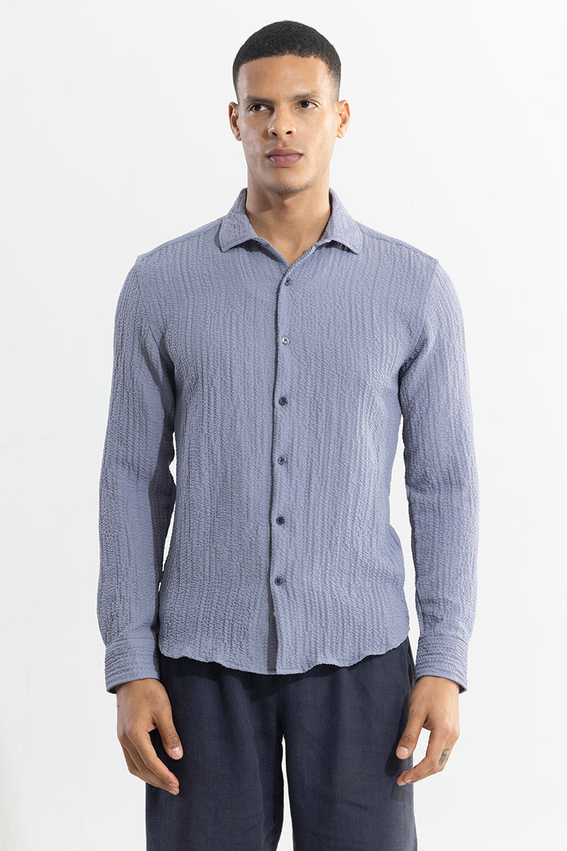 Mash Wrinkle Stone Blue Shirt | Relove