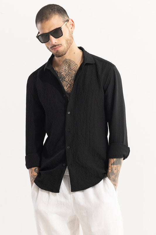 Mash Wrinkle Black Shirt | Relove