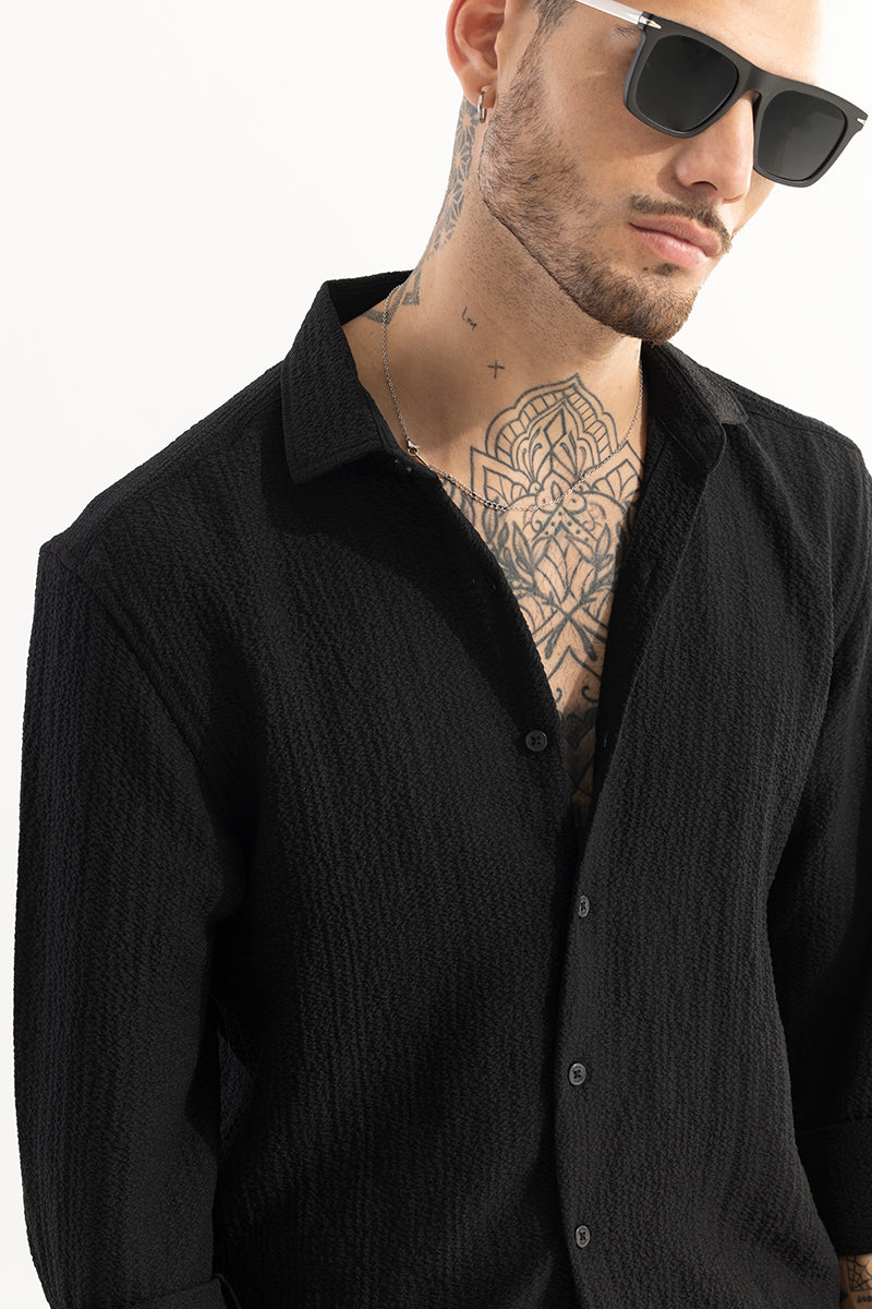 Mash Wrinkle Black Shirt | Relove