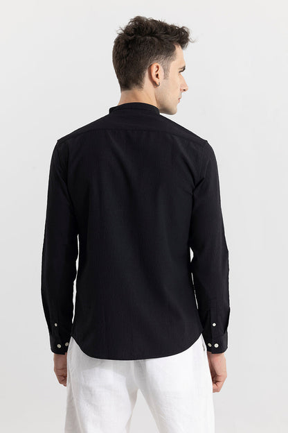 Reese Black Seersucker Shirt | Relove