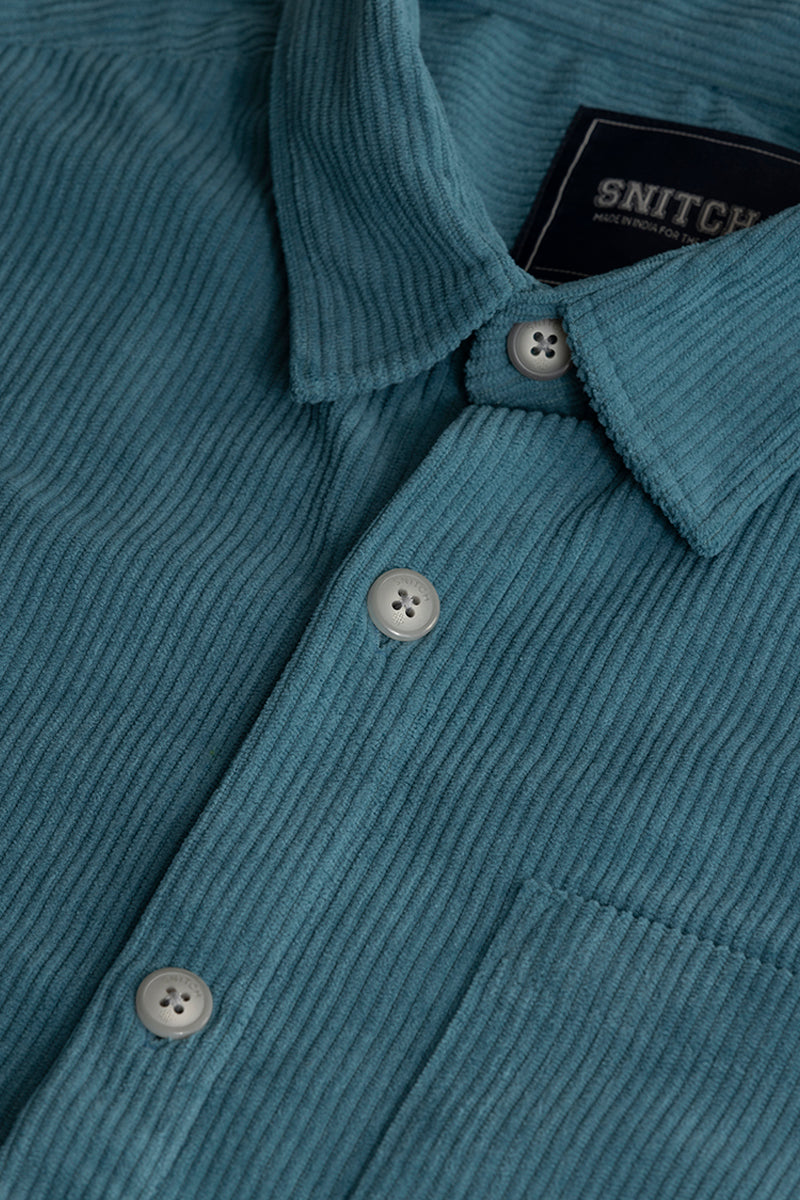 Cordy Teal Blue Shirt | Relove