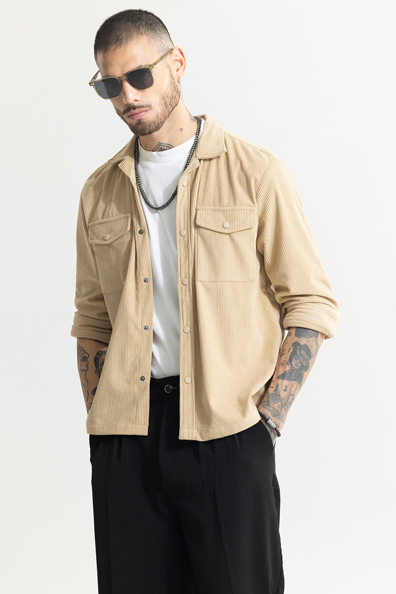 Cord Couture Beige Overshirt | Relove