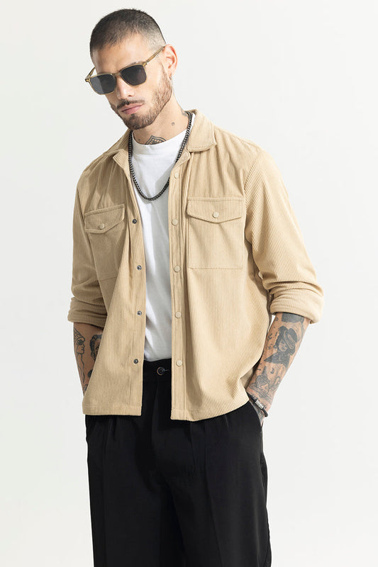 Cord Couture Beige Overshirt | Relove