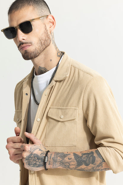 Cord Couture Beige Overshirt | Relove