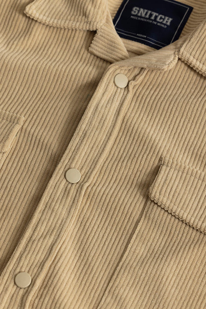 Cord Couture Beige Overshirt | Relove