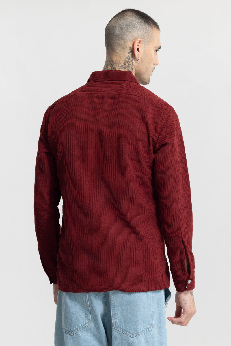 Ribcord Red Corduroy Overshirt | Relove
