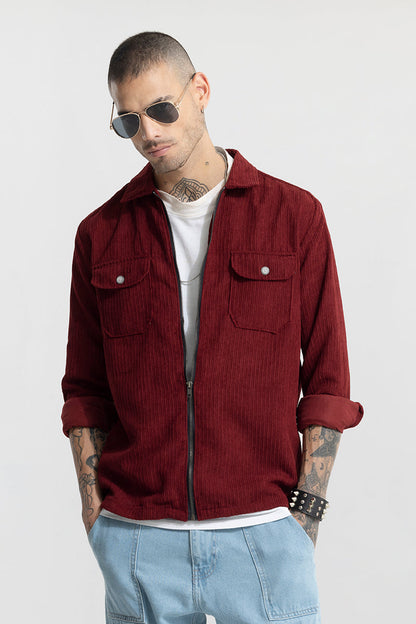 Ribcord Red Corduroy Overshirt | Relove