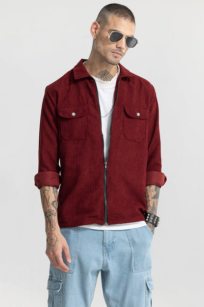 Ribcord Red Corduroy Overshirt | Relove