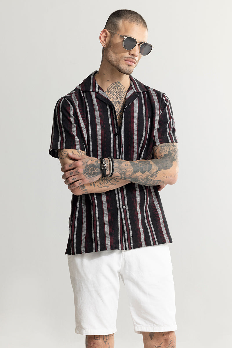 Aster Stripe Black Shirt | Relove