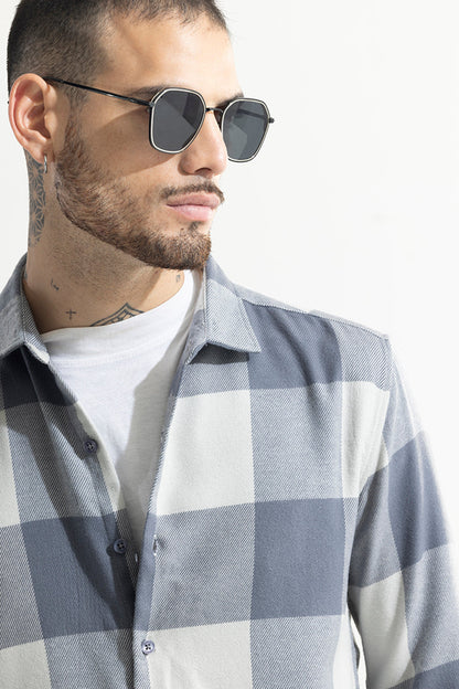 Checkmate Checks Grey Shirt | Relove