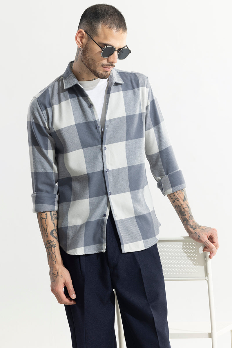 Checkmate Checks Grey Shirt | Relove