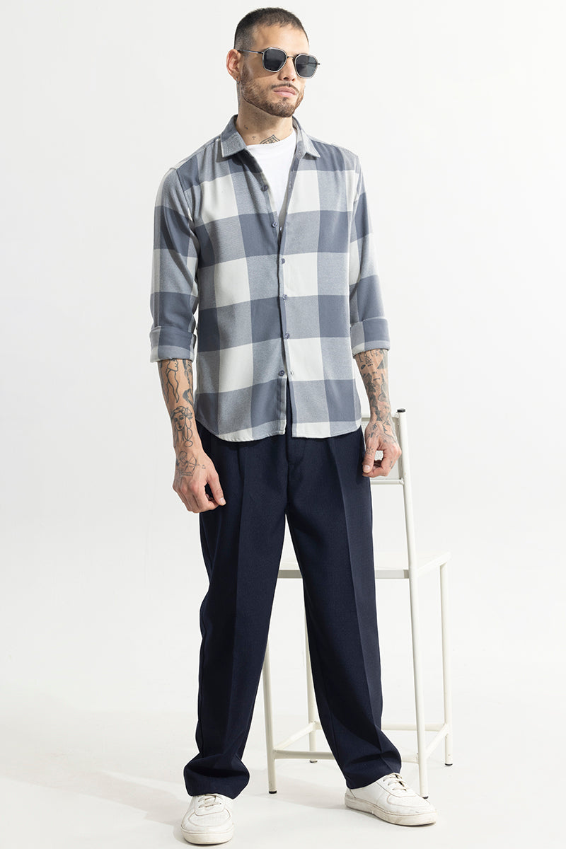 Checkmate Checks Grey Shirt | Relove