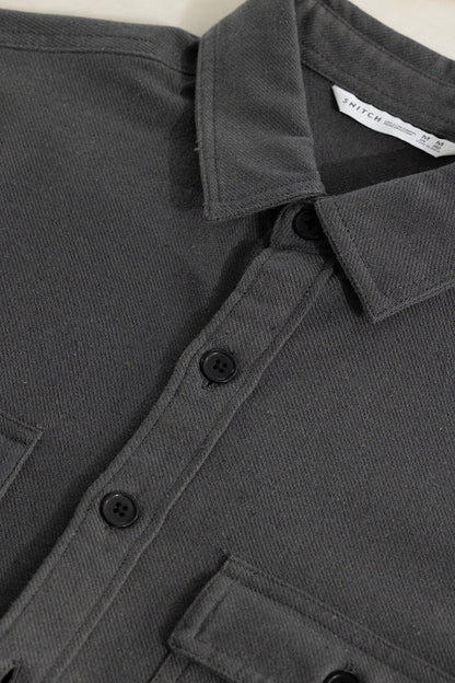 Overflap Elephant Grey Overshirt | Relove