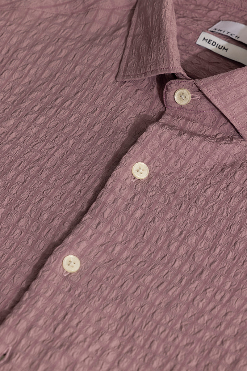 AiryCheck Mauve Seer Sucker Shirt | Relove