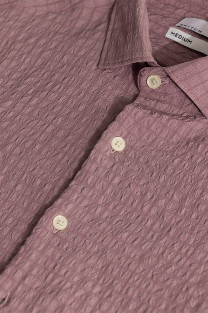 AiryCheck Mauve Seer Sucker Shirt | Relove