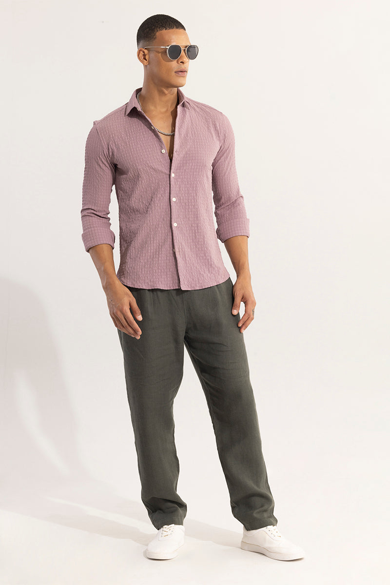 AiryCheck Mauve Seer Sucker Shirt | Relove