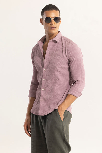 AiryCheck Mauve Seer Sucker Shirt | Relove