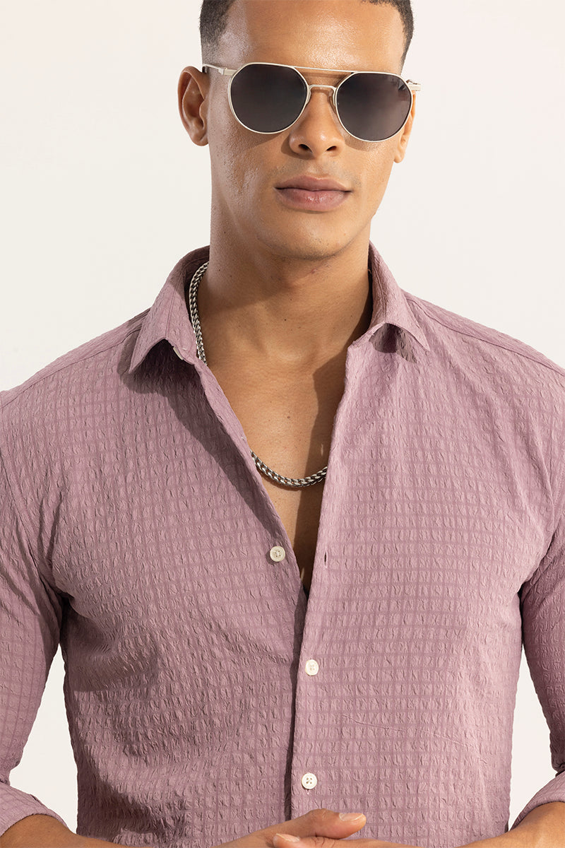 AiryCheck Mauve Seer Sucker Shirt | Relove